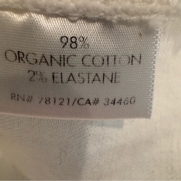 Eileen Fisher Women's White Denim Jacket Long Sleeves Pockets Size L - Picture 11 of 12